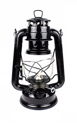 Petrolejová lampa kovová 25cm